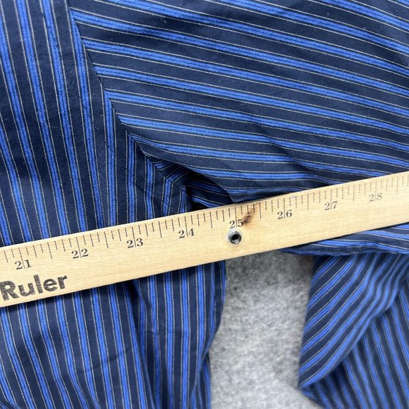 Bugatchi Shirt Men Large Adult Blue Casual Button Down Outdoors Dress Pockets - Picture 9 of 12